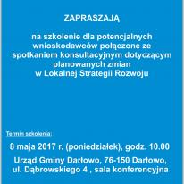 KOLEJNE SZKOLENIE DLA WNIOSKODAWCÓW POŁĄCZONE Z SPOTKANIEM KONSULTACYJNYM ZMIAN W STRATEGII (LSR) ORAZ KRYTERIACH OCENY OPERACJI